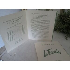 2 Vintage La Traviata Symphony Orchestra Opera Wurzburg Paper Programs 1954